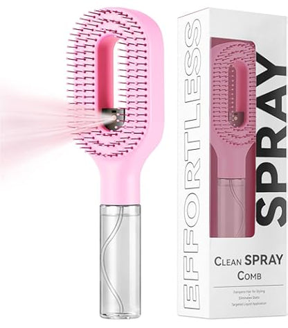 2 in 1 Detangling Brush with Mister Spray Bottle