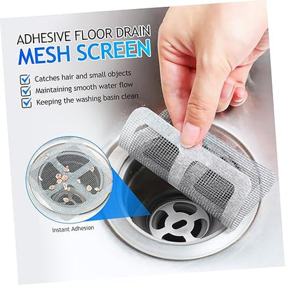 Anti-blocking Disposable Hair Catchers Mesh Filter Mesh Stickers Shower Drain Cover Bathroom.
