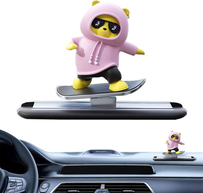 Sliding Skateboard Bear Car Ornament