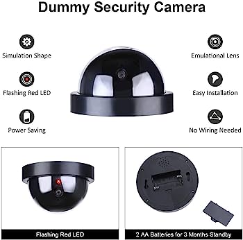 Realistic Simulation Camera With Flashing Led Light Fake Closed Circuit Television Surveillance Camera Multipurpose Tricky Toy