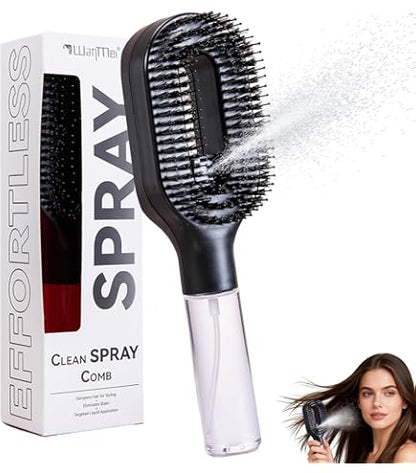 2 in 1 Detangling Brush with Mister Spray Bottle
