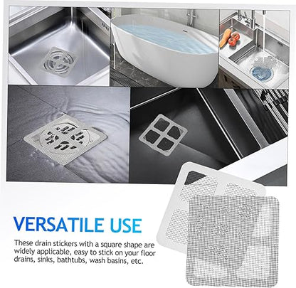 Anti-blocking Disposable Hair Catchers Mesh Filter Mesh Stickers Shower Drain Cover Bathroom.