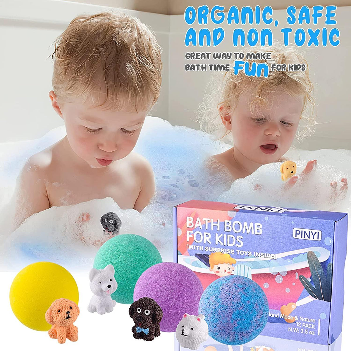 Bath Bombs for Kids with Toys Inside.