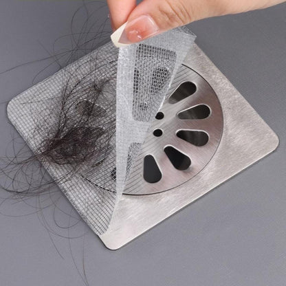 Anti-blocking Disposable Hair Catchers Mesh Filter Mesh Stickers Shower Drain Cover Bathroom.