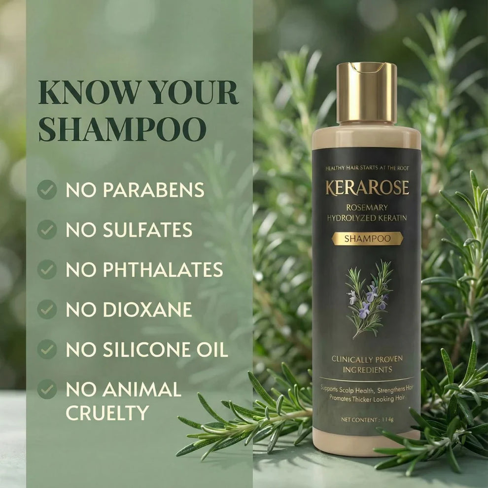 Kerarose Rosemary Shampoo For Hair Growth..