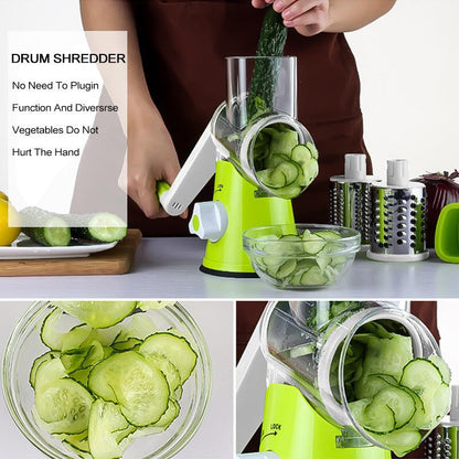 Tabletop Drum Grater Multi-Functional Vegetable Cutter