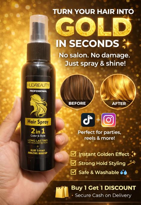 Instant Golden Hair Spray – Party-Ready Glam in Seconds ✨