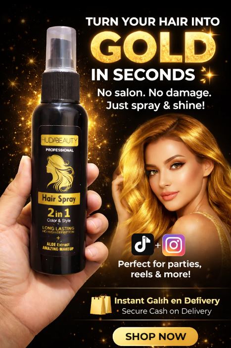 Instant Golden Hair Spray – Party-Ready Glam in Seconds ✨