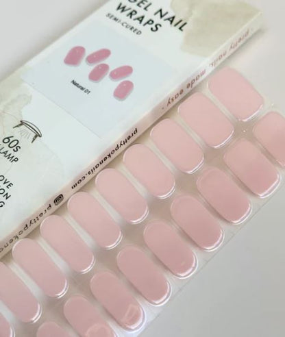 Natural Gloss Gel Nail Wraps – Perfectly Polished Elegance
